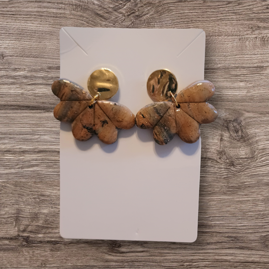 Brown Leaf Earrings