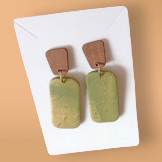 Green Dangle Earrings